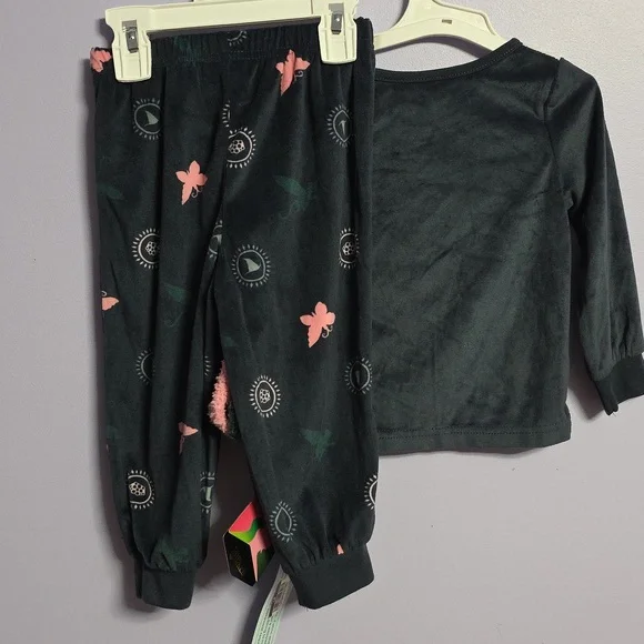 Wicked Kids Pajama‎ Set - Black, Pink & White with Matching Socks - Picture 2 of 5